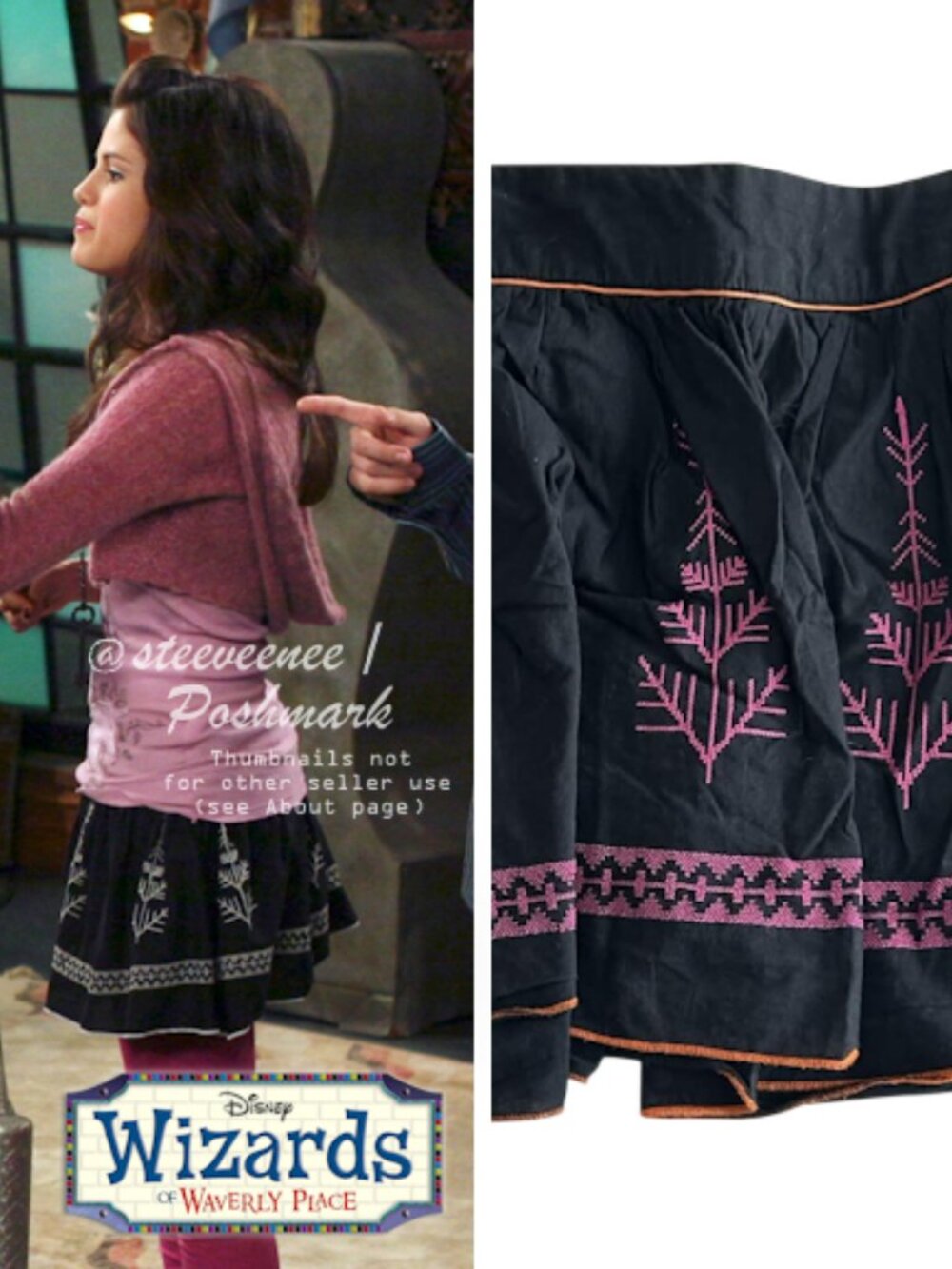 Rare Embroidered Skirt ALT ASO Alex Russo